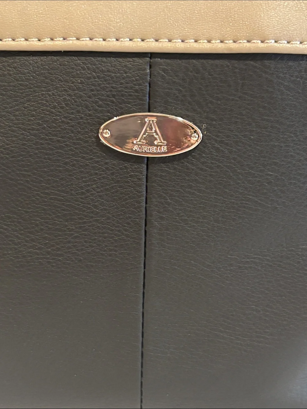Aurielle By Carryland Two-Tone Genuine Leather Medium Hobo Shoulder Bag
